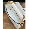 Fendi Baguette Chain Midi Bag In White Nappa Leather 922