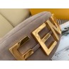 Fendi Fendigraphy Small Hobo Bag In Beige Suede Leather 973