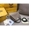 Fendi Peekaboo Mini Selleria Grey Bag with Python Leather Handle 017