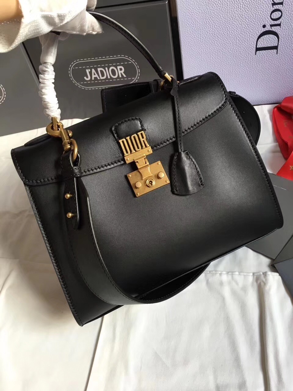 Dior DiorAddict Tote Bag In Black Calfskin 410