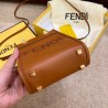 Fendi Mini Sunshine Shopper Bag In Brown Leather 102