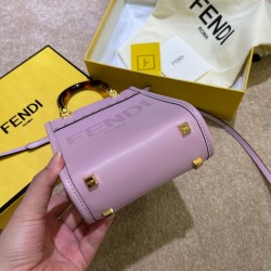 Fendi Mini Sunshine Shopper Bag In Lilas Leather 133