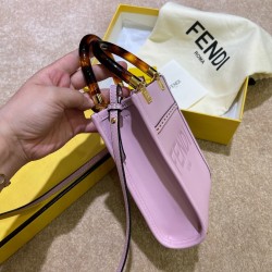 Fendi Mini Sunshine Shopper Bag In Lilas Leather 133