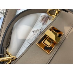 Fendi Peekaboo ISeeU Small Bag In Grey Calfskin 267