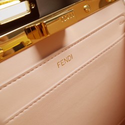 Fendi Peekaboo ISeeU Small Bag In White Calfskin 311