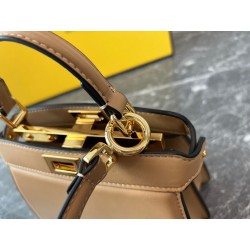 Fendi Peekaboo ISeeU Petite Bag In Beige Nappa Leather 344