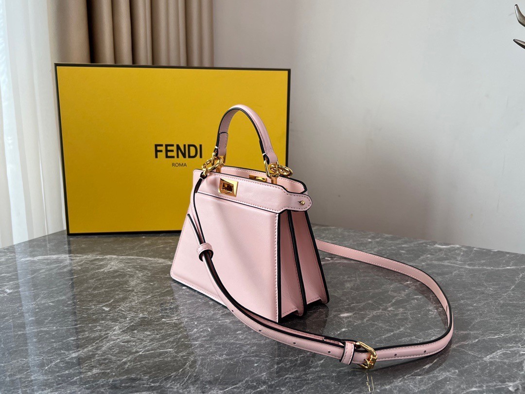 Fendi Peekaboo ISeeU Petite Bag In Pink Nappa Leather 448