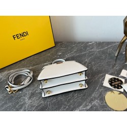 Fendi Peekaboo ISeeU Petite Bag In White Nappa Leather 477