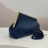 Fendi First Small Bag In Dark Blue Nappa Leather 432