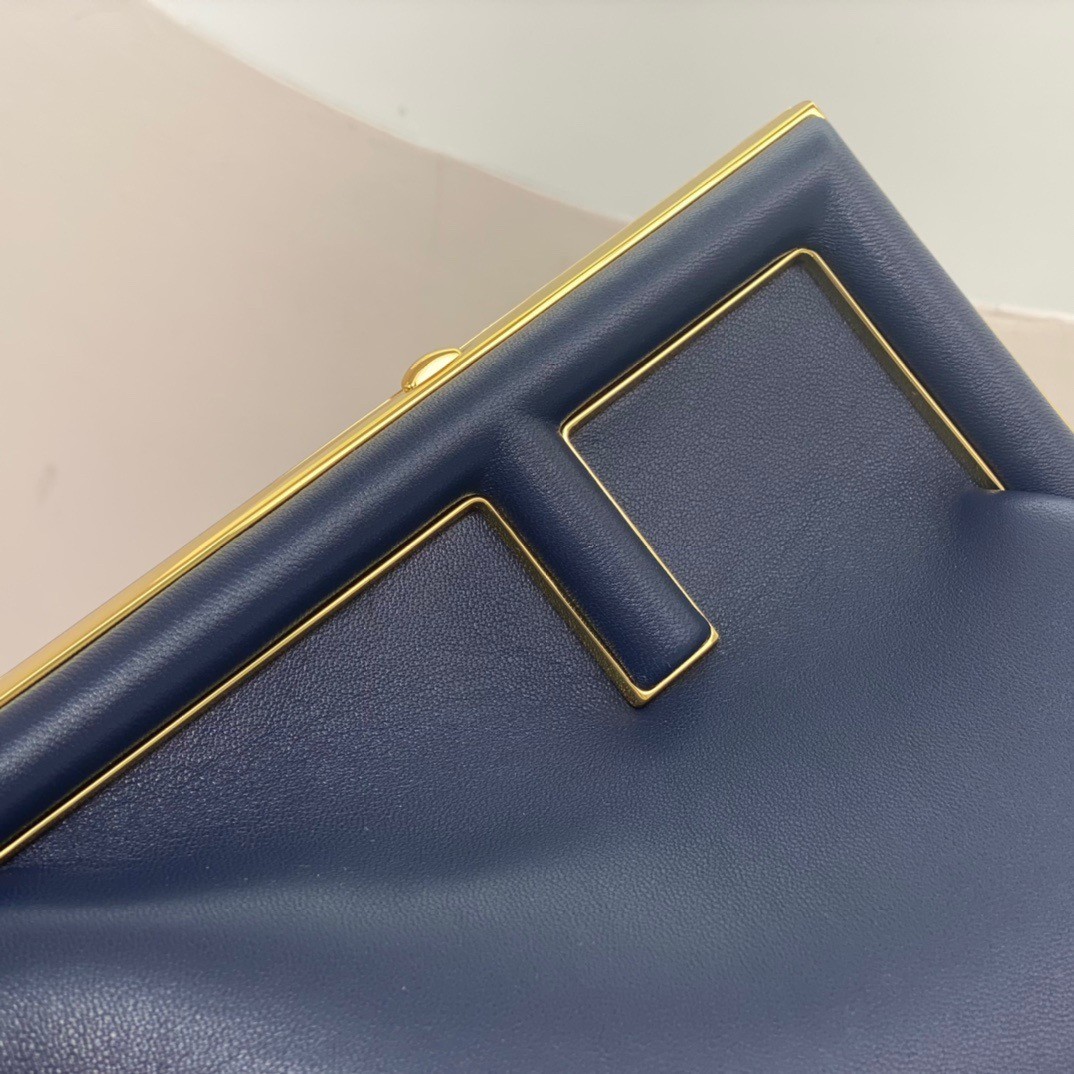 Fendi First Small Bag In Dark Blue Nappa Leather 432