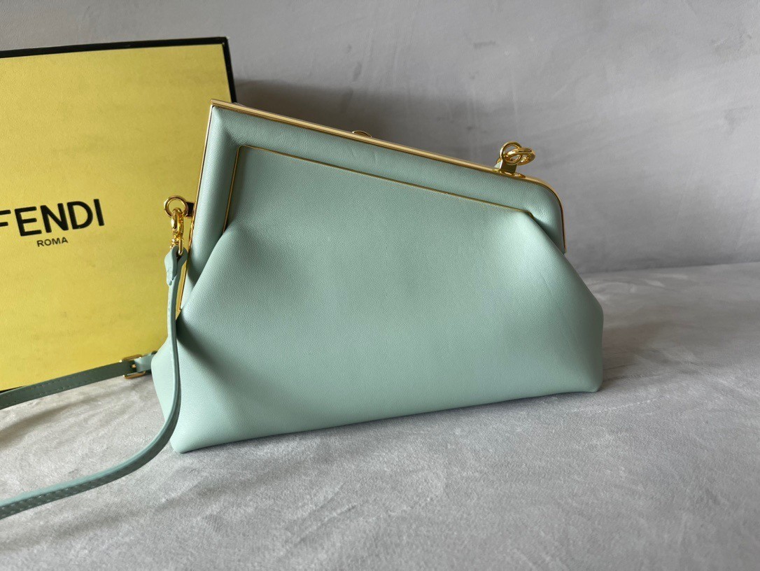 Fendi First Small Bag In Mint Green Nappa Leather 604