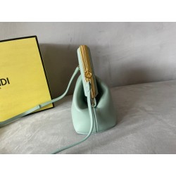 Fendi First Small Bag In Mint Green Nappa Leather 604