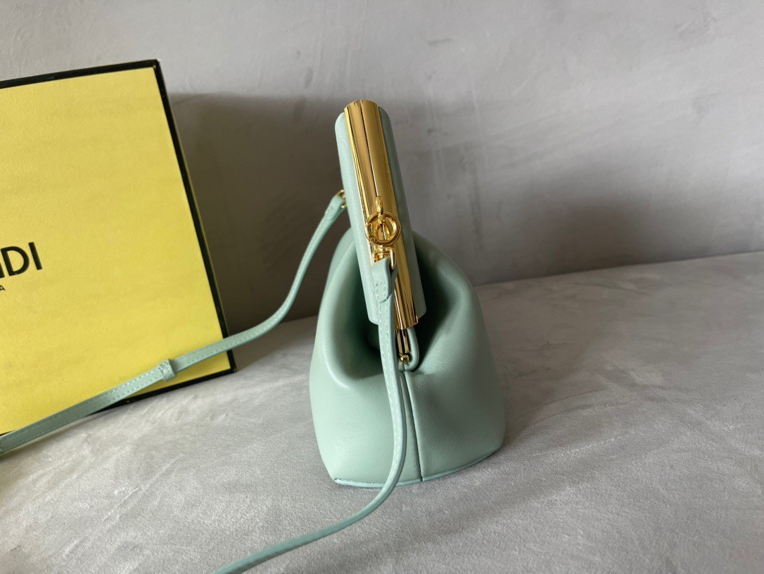 Fendi First Small Bag In Mint Green Nappa Leather 604