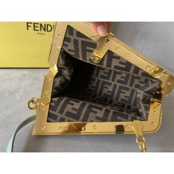 Fendi First Small Bag In Mint Green Nappa Leather 604