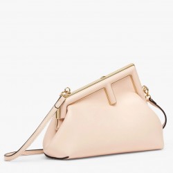 Fendi First Small Bag In Pale Pink Nappa Leather 642