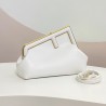 Fendi First Small Bag In White Nappa Leather 681