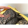 Fendi First Small Bag In Black Nappa Leather with Python F 711