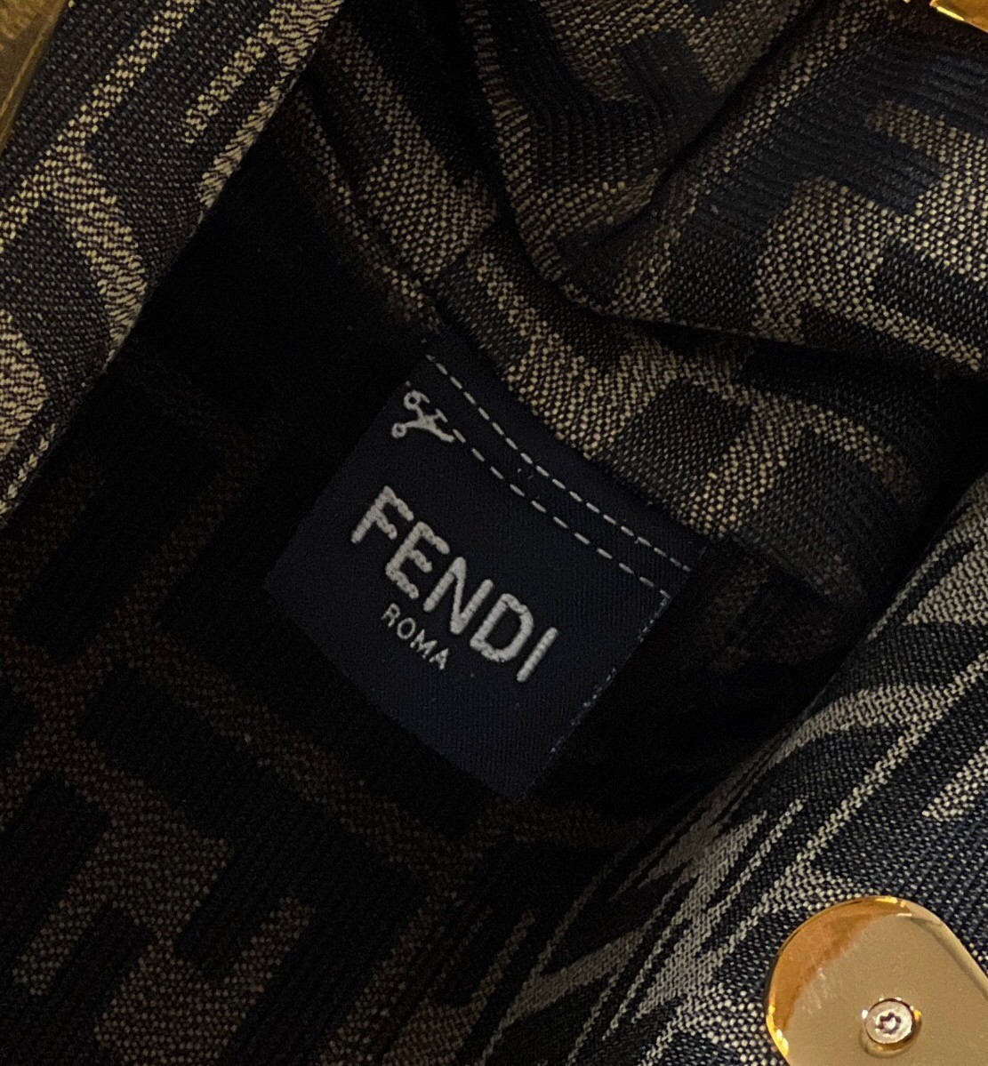 Fendi First Small Bag In Gold Laminated Leather 752