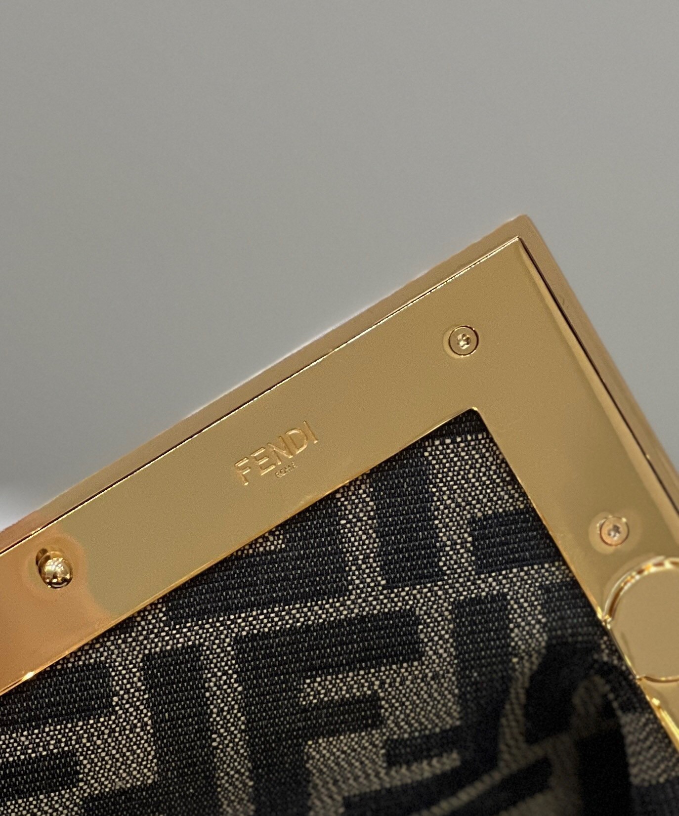 Fendi First Small Bag In Gold Laminated Leather 752