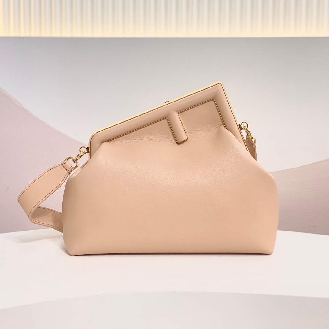 Fendi First Medium Bag In Powder Pink Nappa Leather 865