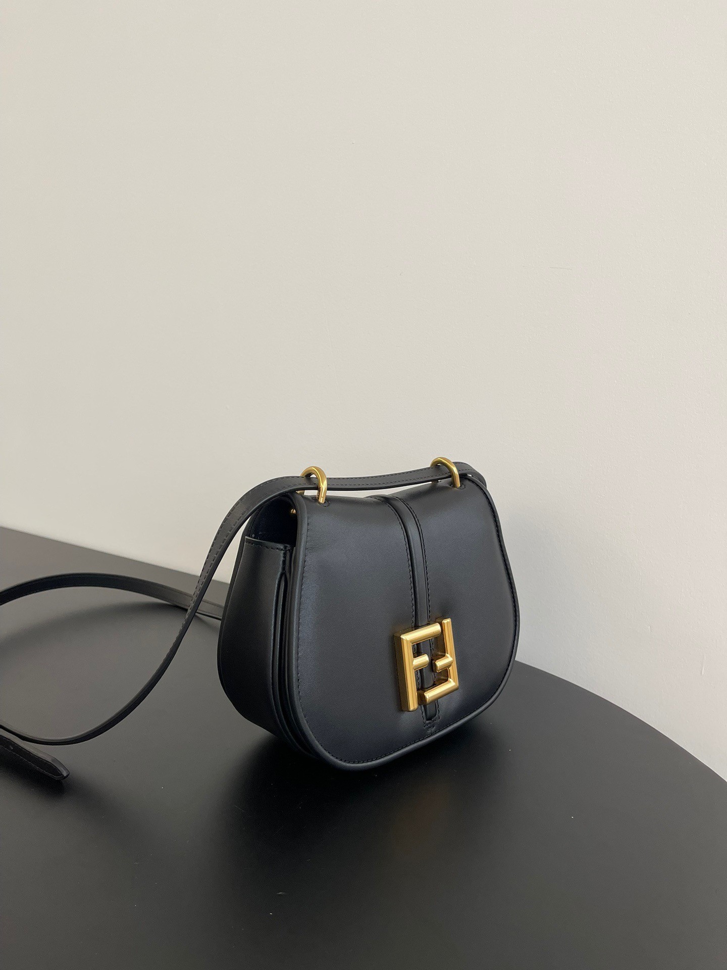 Fendi C’mon Small Bag in Black Calfskin 351