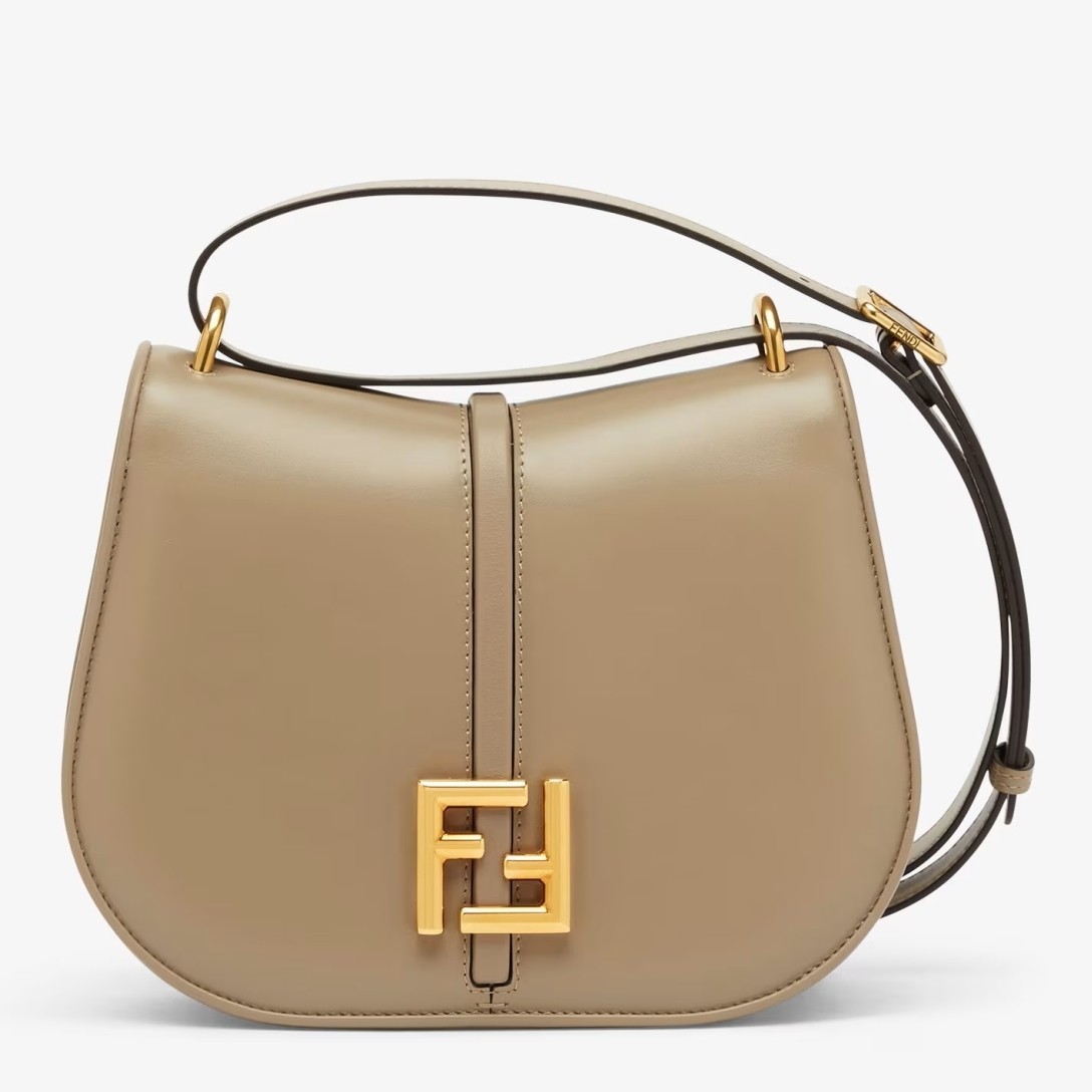 Fendi C’mon Medium Bag in Grey Calfskin 461