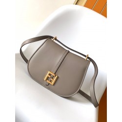 Fendi C’mon Medium Bag in Grey Calfskin 461