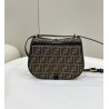 Fendi C’mon Medium Bag in FF Jacquard Fabric and Leather 541