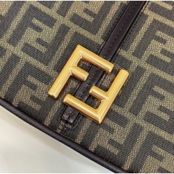 Fendi C’mon Medium Bag in FF Jacquard Fabric and Leather 541