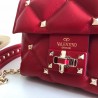 Valentino Mini Candystud Crossbody Bag In Red Lambskin 442