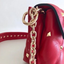 Valentino Mini Candystud Crossbody Bag In Red Lambskin 442