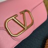 Valentino Loco Large Shoulder Bag In Pink Calfskin 280