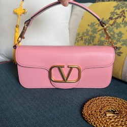 Valentino Loco Large Shoulder Bag In Pink Calfskin 280