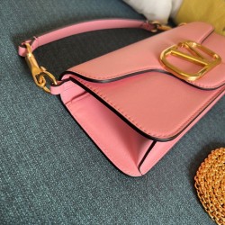 Valentino Loco Large Shoulder Bag In Pink Calfskin 280