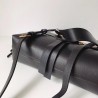 Valentino Small Vring Handbag In Black Buffalo Leather  302