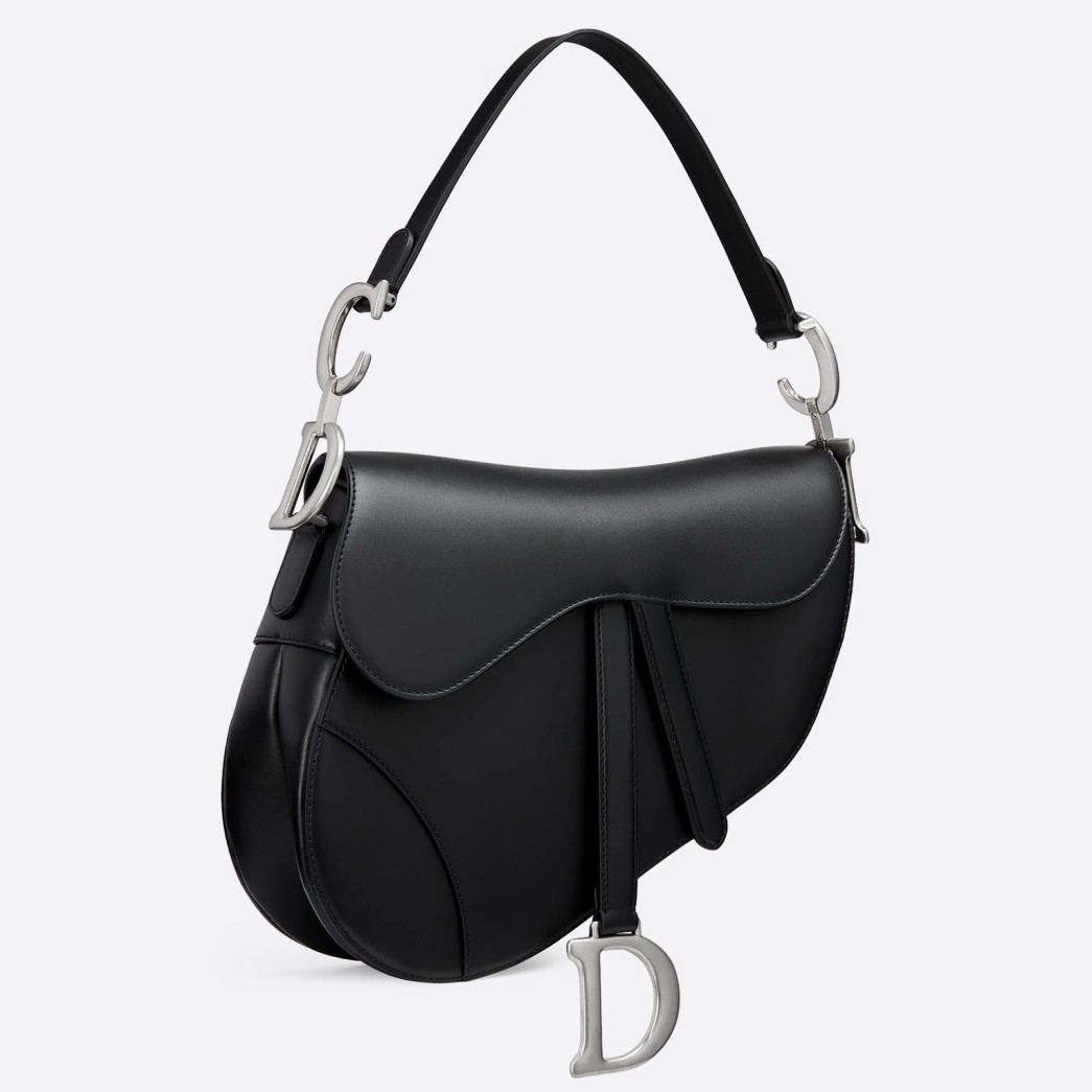 Dior Saddle Bag In Black Soft Calfskin 863