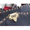 Valentino Black Small Rockstud Top Handle Bag 365