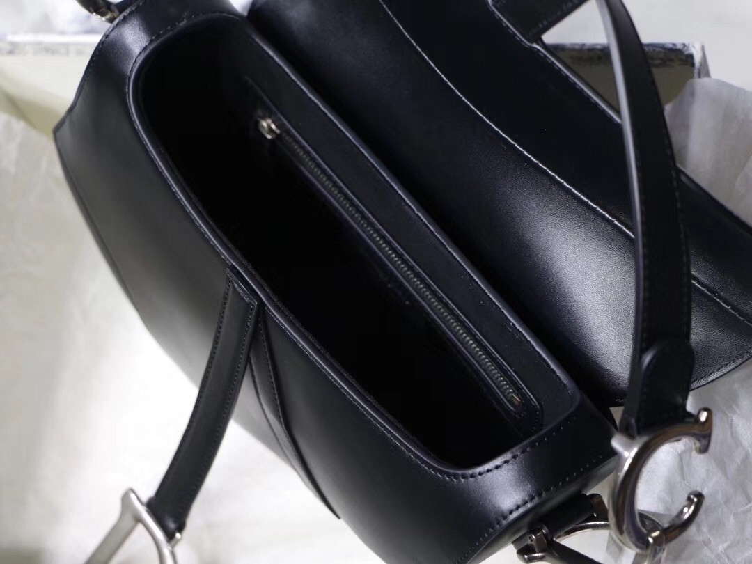 Dior Saddle Bag In Black Soft Calfskin 863