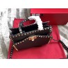 Valentino Black Small Rockstud Top Handle Bag 365