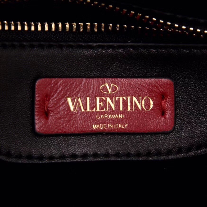 Valentino Garavani Black Quilted Candystud Top Handle Bag 774