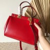 Valentino Rockstud Alcove Medium Top Handle Bag In Red Calfskin 802