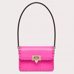 Valentino Rockstud23 Small Shoulder Bag in Pink Calfskin 909