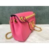 Valentino Stud Sign Shoulder Bag In Pink Nappa Leather 947