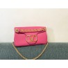 Valentino Stud Sign Shoulder Bag In Pink Nappa Leather 947