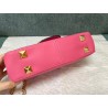 Valentino Stud Sign Shoulder Bag In Pink Nappa Leather 947