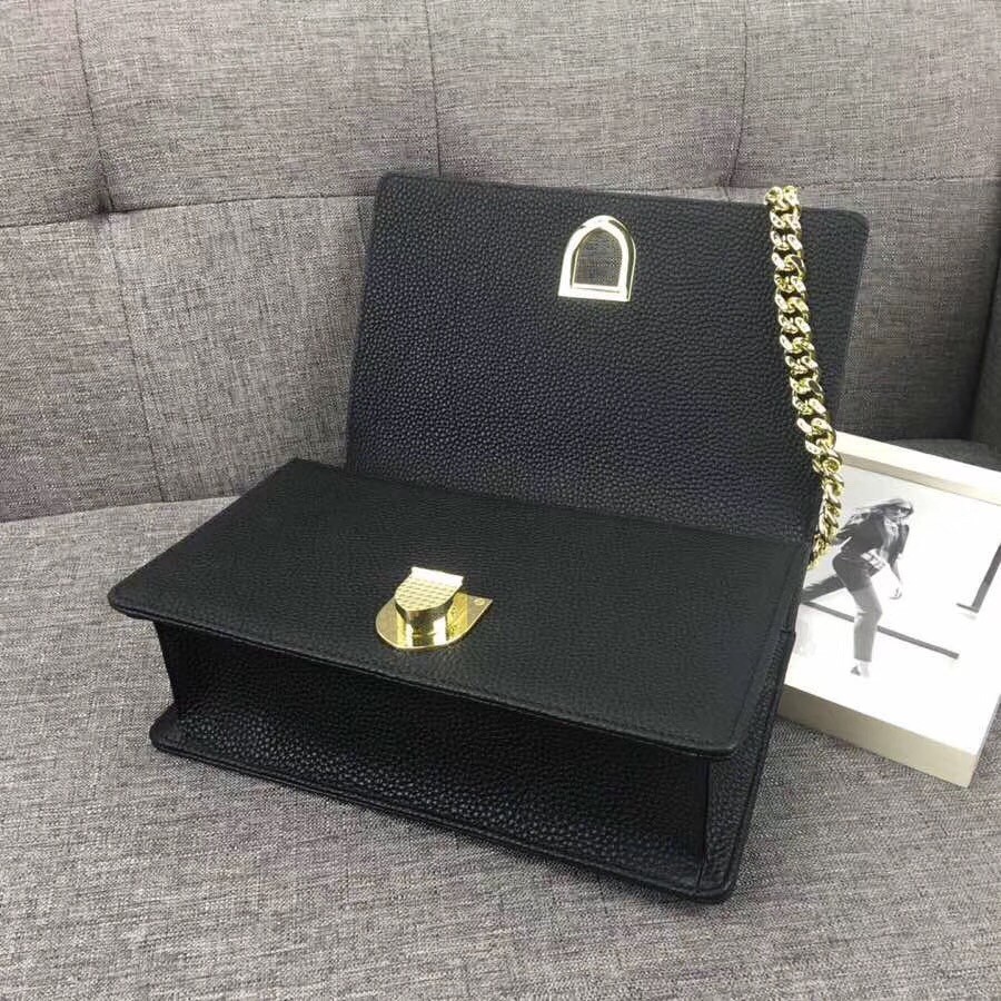 Dior Diorama Flap Bag In Noir Grained Calfskin 910
