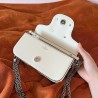 Valentino Loco Small Shoulder White Bag with Crystals Logo 979