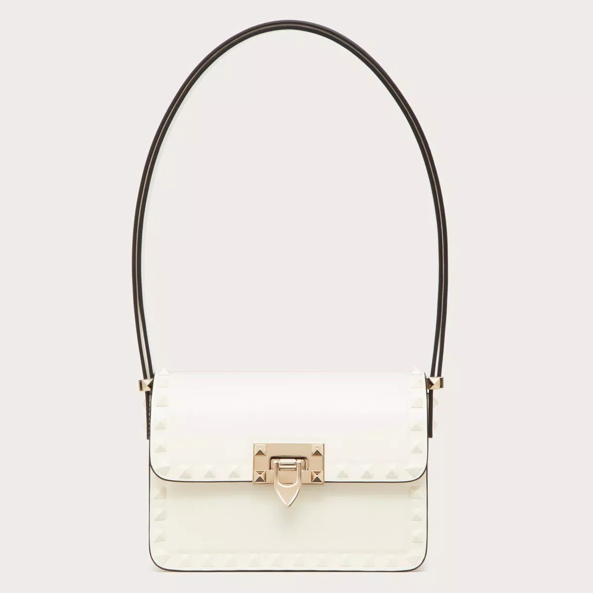 Valentino Rockstud23 Small Shoulder Bag in White Calfskin 017