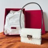 Valentino Rockstud23 Small Shoulder Bag in White Calfskin 017