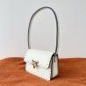 Valentino Rockstud23 Small Shoulder Bag in White Calfskin 017